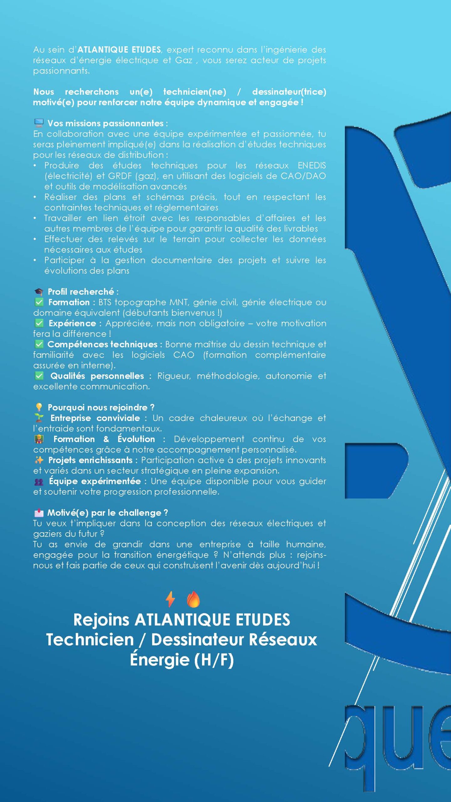 Technicien Dessinateur Etudes Enedis - 2025
